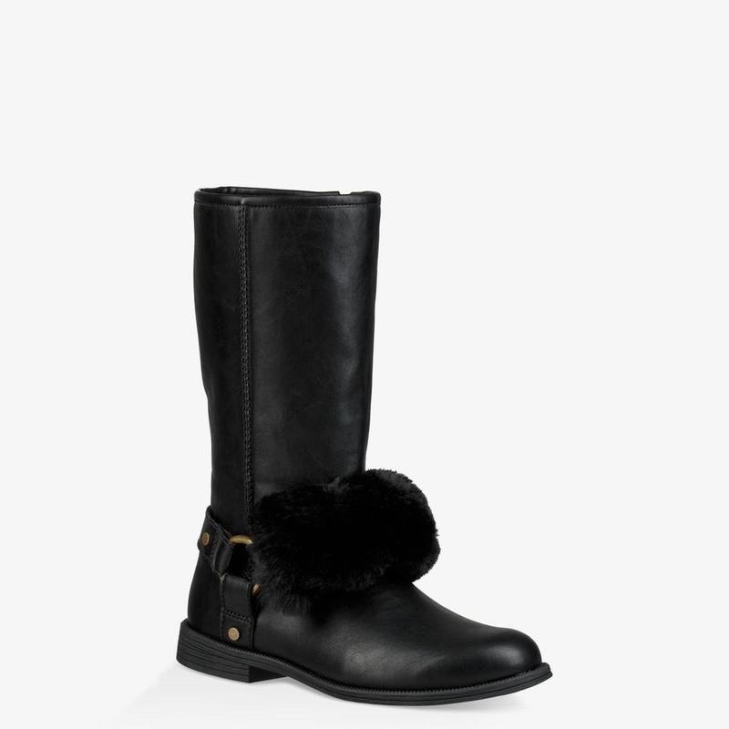 Bottes UGG Lili Fille Noir Soldes 170SGYTU